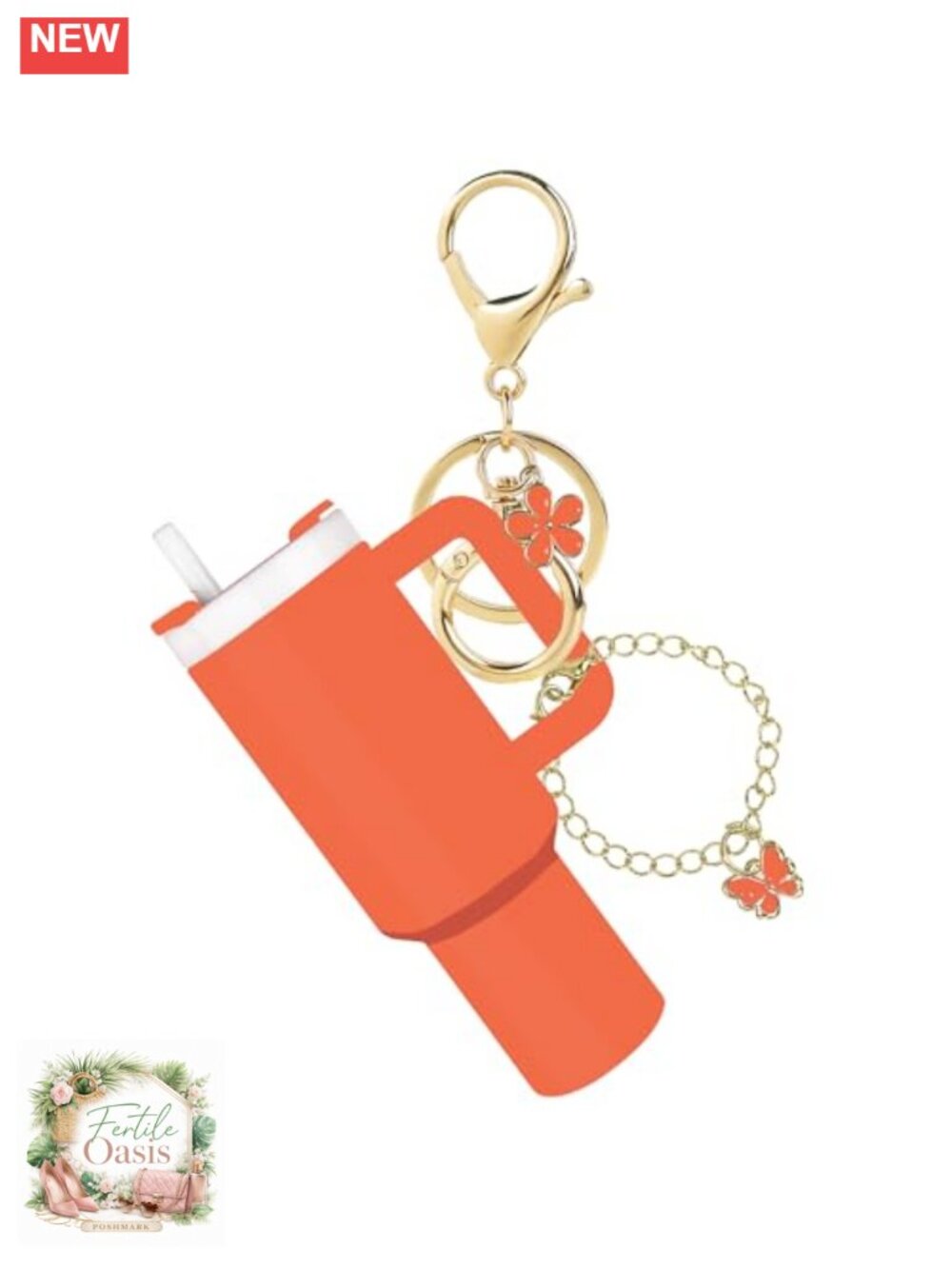 Mini Tumbler Keychain 2 Way Cute Charms Chapstick Lip Balm Holder for Purse